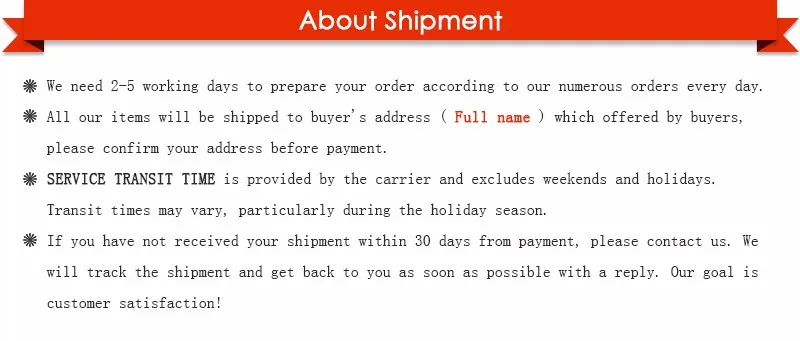 about shipment
