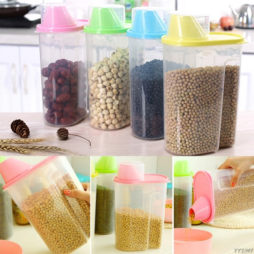 Dried Food Cereal Flour Pasta Food Storage Dispenser Rice Container