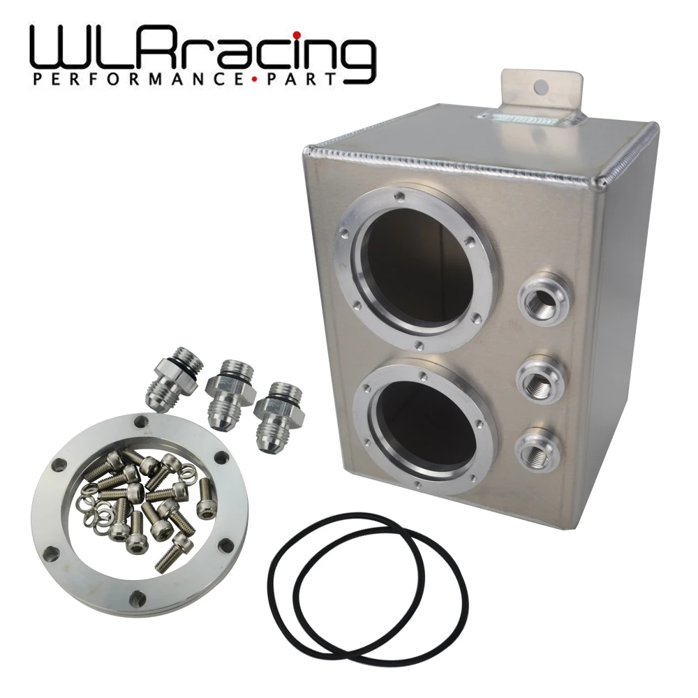 Motorcycle Fuel Tank WLR RACING 3L Dual BILLET ALUMINUM Without 044 FUEL PUMP SILVER OR BLACK