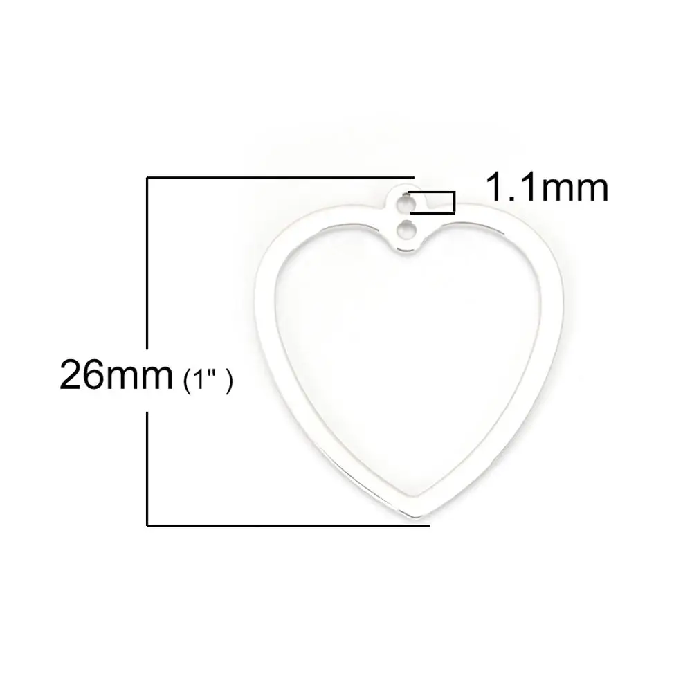 DoreenBeads медные Подвески геометрический ромб круглое сердце Золотой/Серебряный