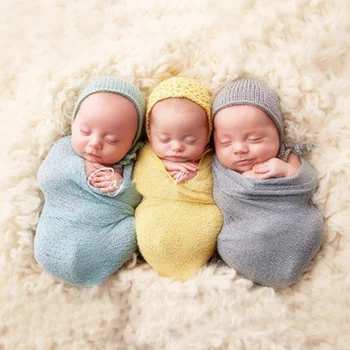 

New Fashion Europe Popular Children 's Photo Wrap Cloth Studio Baby Newborn Photography Cotton Elastic Cloth 40*150cm