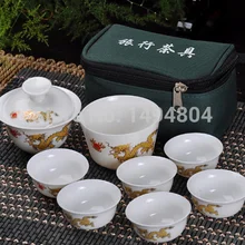 8 шт./компл. китайский дракон путешествия Чай Наборы для ухода за кожей Керамика Чай комплект(1 супница+ 8 Чай чашки+ Чай пластины