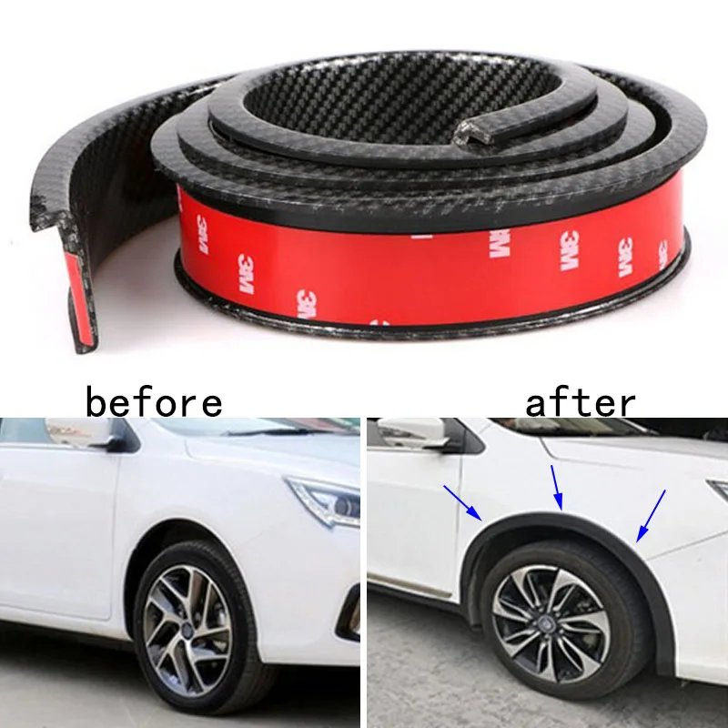 

1.5m Car Wheel Arch Trim Fender Flares Protector Rubber Strips Anti-collision Mudguard Car Wheel Protection Wheel Sticker