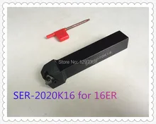 Frete grátis ferramenta de torneamento rosca ser 2020k16 125mm comprimento externo rosqueamento inserções titular rosqueado para torno máquina