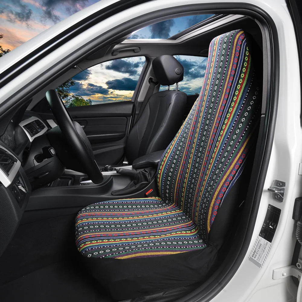 Универсальный полосатый цветной чехол на переднее сиденье, седло, одеяло Baja, чехлы на сиденья, чехлы на автомобильные сиденья для автомобиля, грузовика и внедорожника