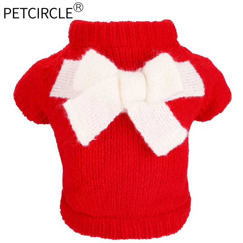 PETCIRCLE одежда для домашних животных собака щенок плюшевый Померанский французский для бульдога Чихуахуа осень зима кошка одежда лук свитер