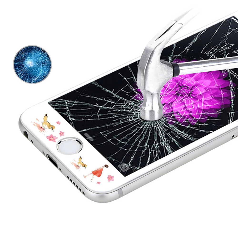 OTAO 3D Volle Abdeckung Gehärtetem Glas Für iPhone 7 8 Plus Weiche Kante Bunte Screen Protector Für