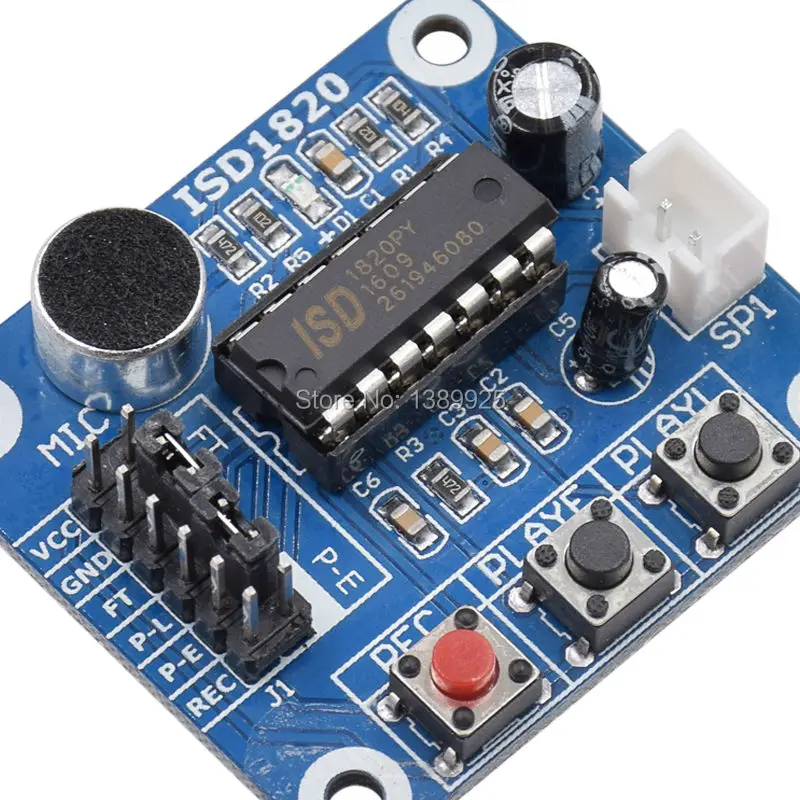 ISD1820 записывающий модуль голосовой модуль Голосовая плата телефонная Модульная плата с микрофонами+ громкоговоритель для arduino