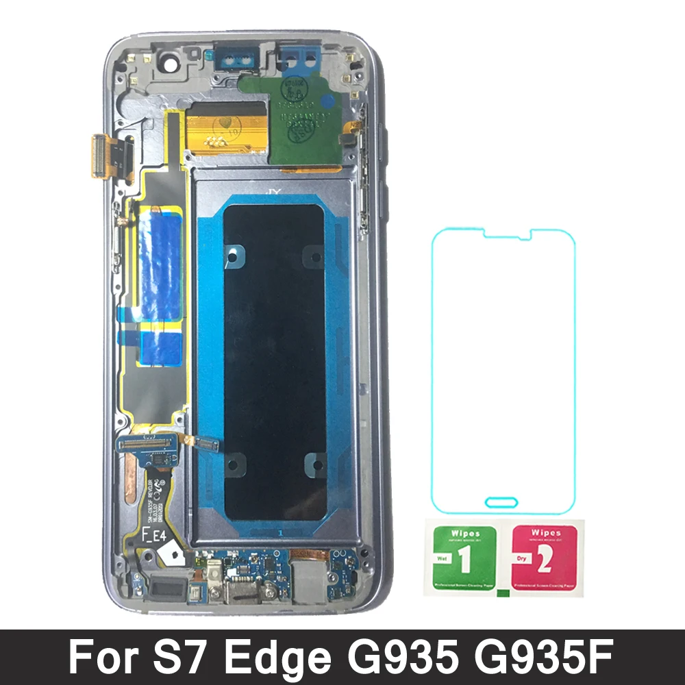 

LCD For SAMSUNG Galaxy S7 Edge G935 G935F Touch Screen Digitizer Display with Frame For Samsung S7 Edge LCD Replacement Parts