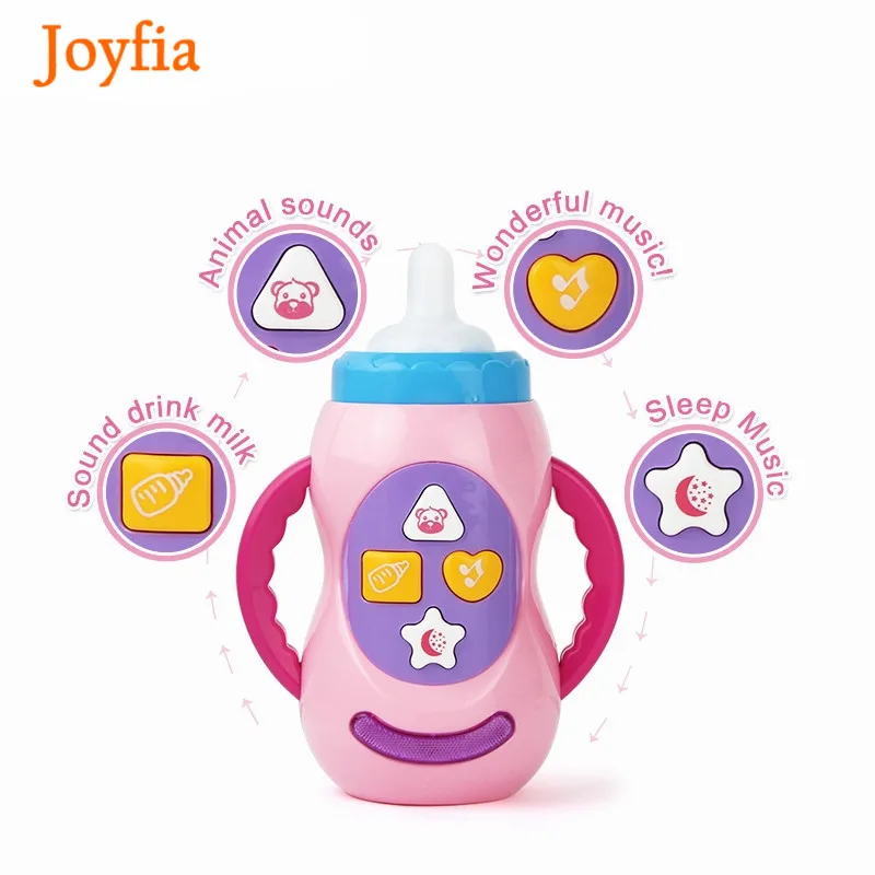 

Baby Simulation Milk Bottle Toy LED Flashing Baby Bottle With Sound and Light Toys musical Instrument Kids Enlightenment Toys #