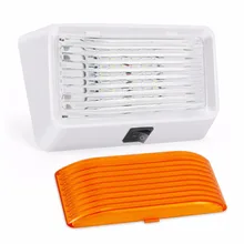Kohree 2,7 w 12V автомобильный потолочный светодиодный светильник с переключателем трейлер РВ походные автомобиля внешние Светильники для крыльца светильник ing 2 линзы IP65 белое основание