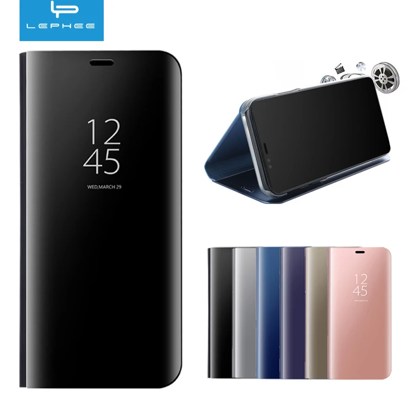 

Case On For Samsung Galaxy J3 J5 J7 2017 J530 J330 J730 Case EU Version Smart View Flip Luxury Stand Clear Mirror Phone Cover