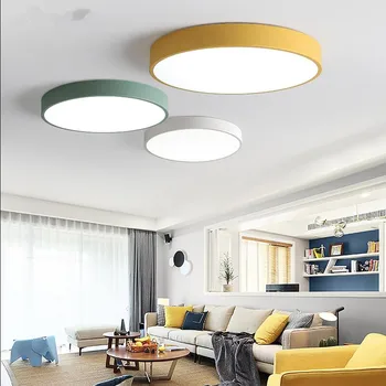 

LED Ceiling Lights for Bedroom remote control lamp 5cm ceiling lamp for 8-20square meters modern house lighting fixture Macaroon