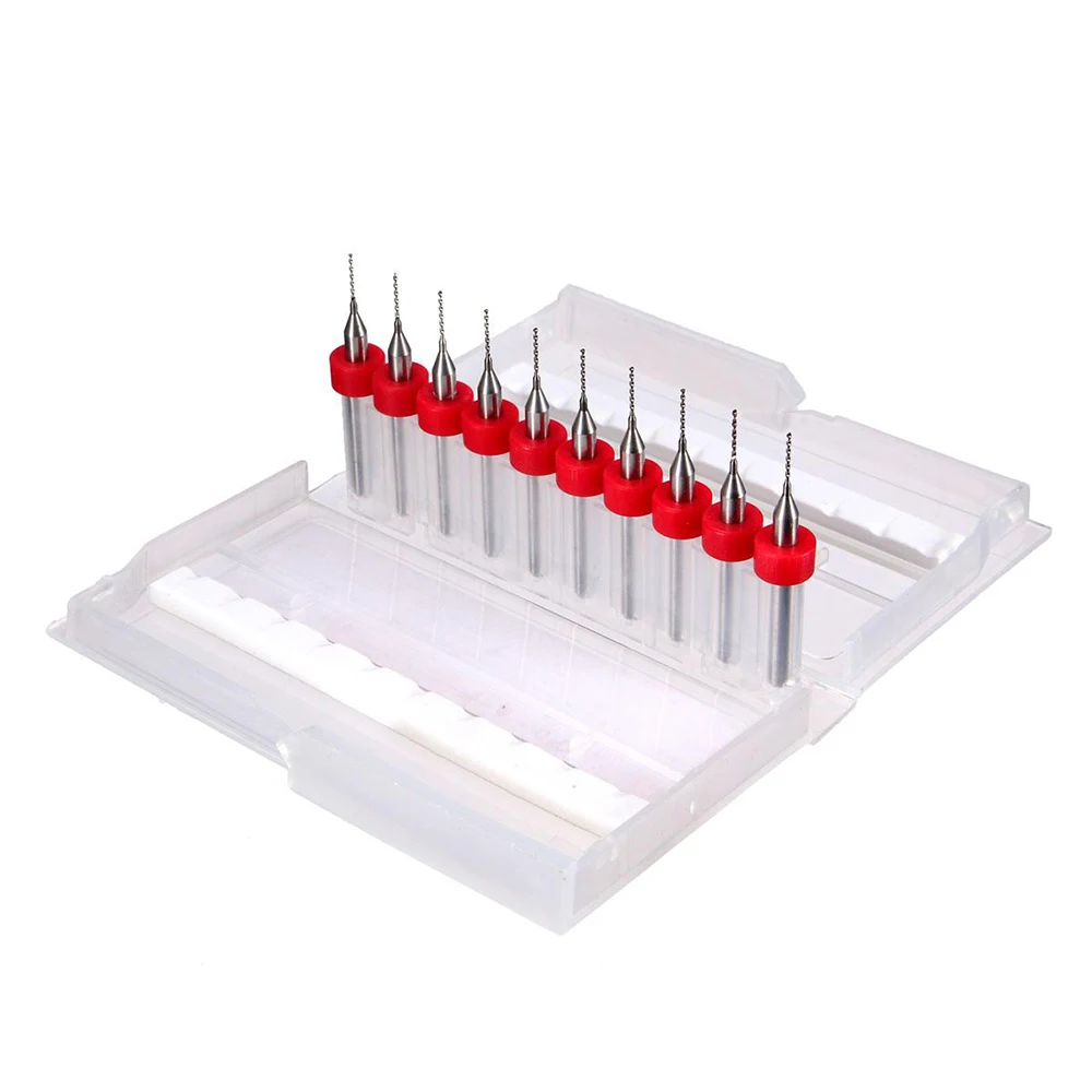 10 шт./компл. 0,1-2,0 мм PCB Гравировка мини сверло набор столярная Деревообработка набор сверл