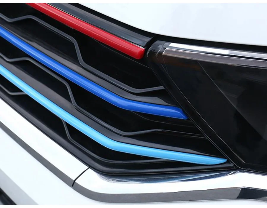 Для Volkswagen T-Roc T Roc ABS передняя решетка Накладка вставки гоночная решетка украшение цветная полоса