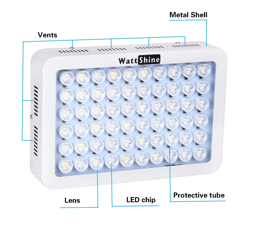 LED Aquarium Light 180W Series Dimmable Full Spectrum For Coral Reef Grow For Plants Fish Tank Aquarium Decorations Include  (4)