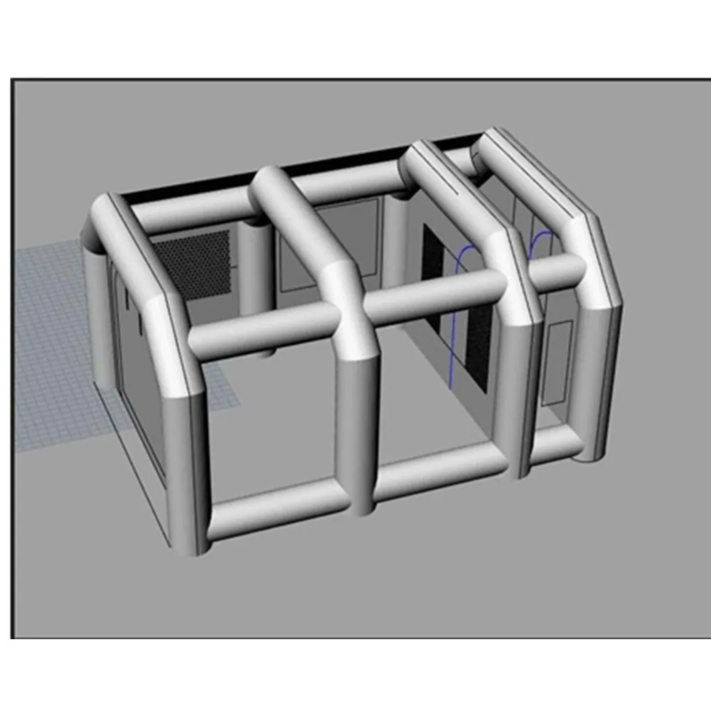 Бытовая кабина 6*4*2,5 м настраиваемая цветная надувная покрасочная кабина Водонепроницаемая надувная покрасочная палатка