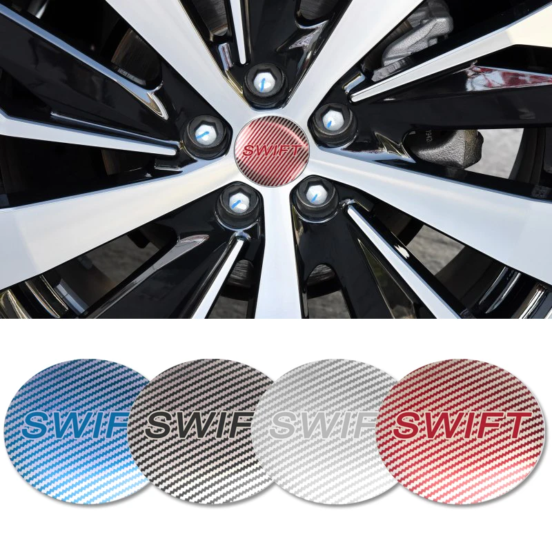 

4pcs 56.5mm Car Badge Emblem Sticker Car Wheel Center Cover Cap Hub Rim for suzuki swift Car accessories Automobiles
