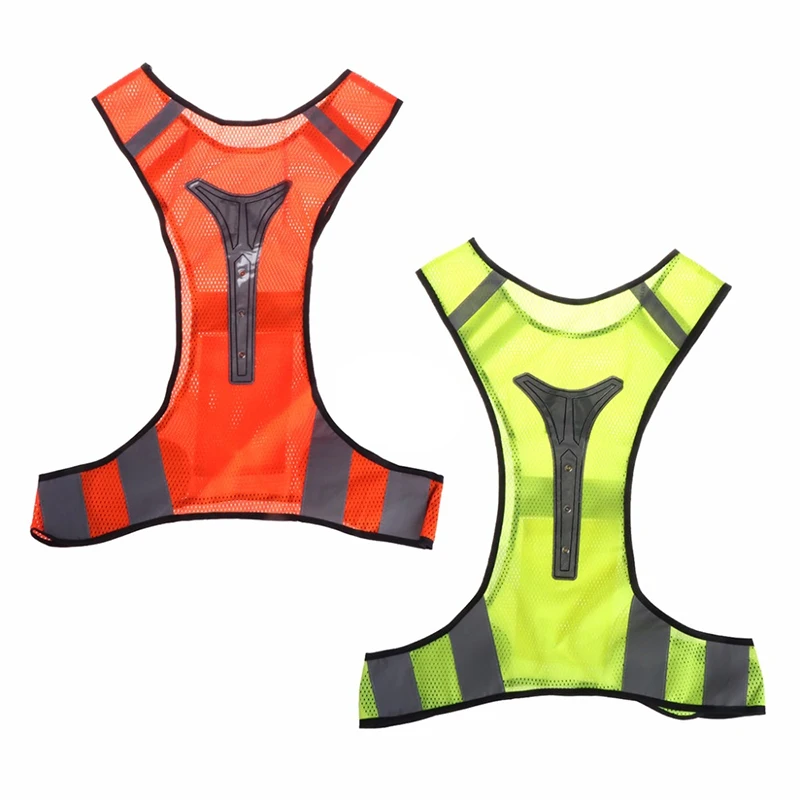 

Unisex Multipurpose Cycle Visibility Reflection LED Flash Bike Vest Adjustable Running Outdoor Cycling Reflective Safety Vest