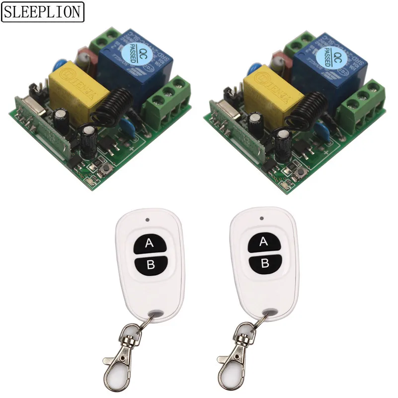 

Sleeplion 433.92 MHz AC 110V 220V 1CH Wireless Remote Control Relay Switch Module Ceiling LED Light Lamp Controller 315/433MHz