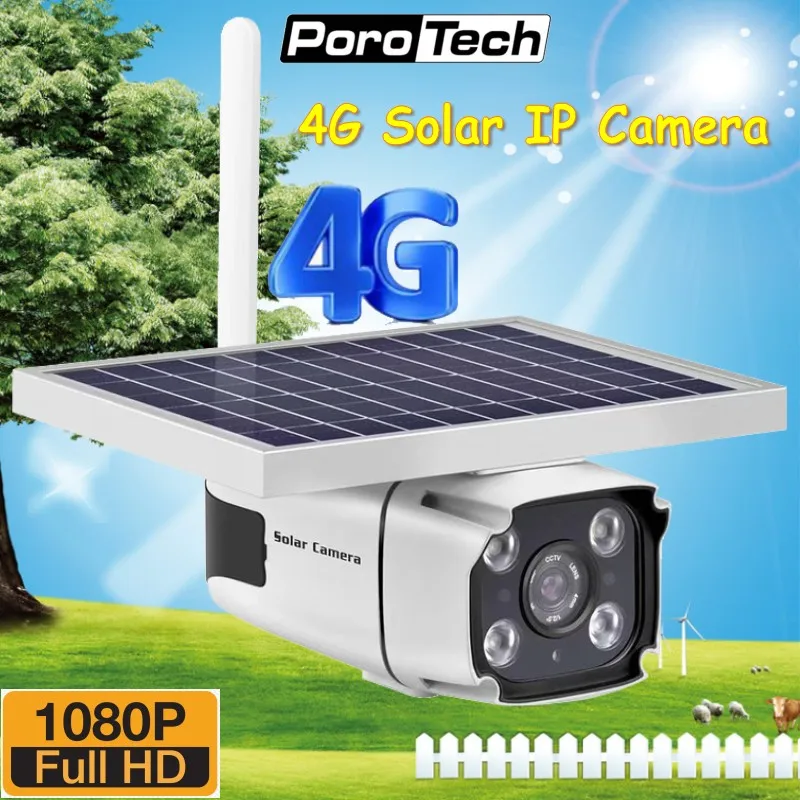 - Newest 4G Solar Powered IP Camera with Builtin Battery Support 4G SIM Card HD 1080P Wireless Outdoor Security CCTV Camera YN88