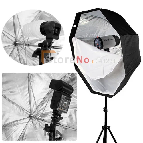 Foto Video 80cm / 31,5 "Deštník Flash Softbox Soft box Brolly Reflector Difuzor