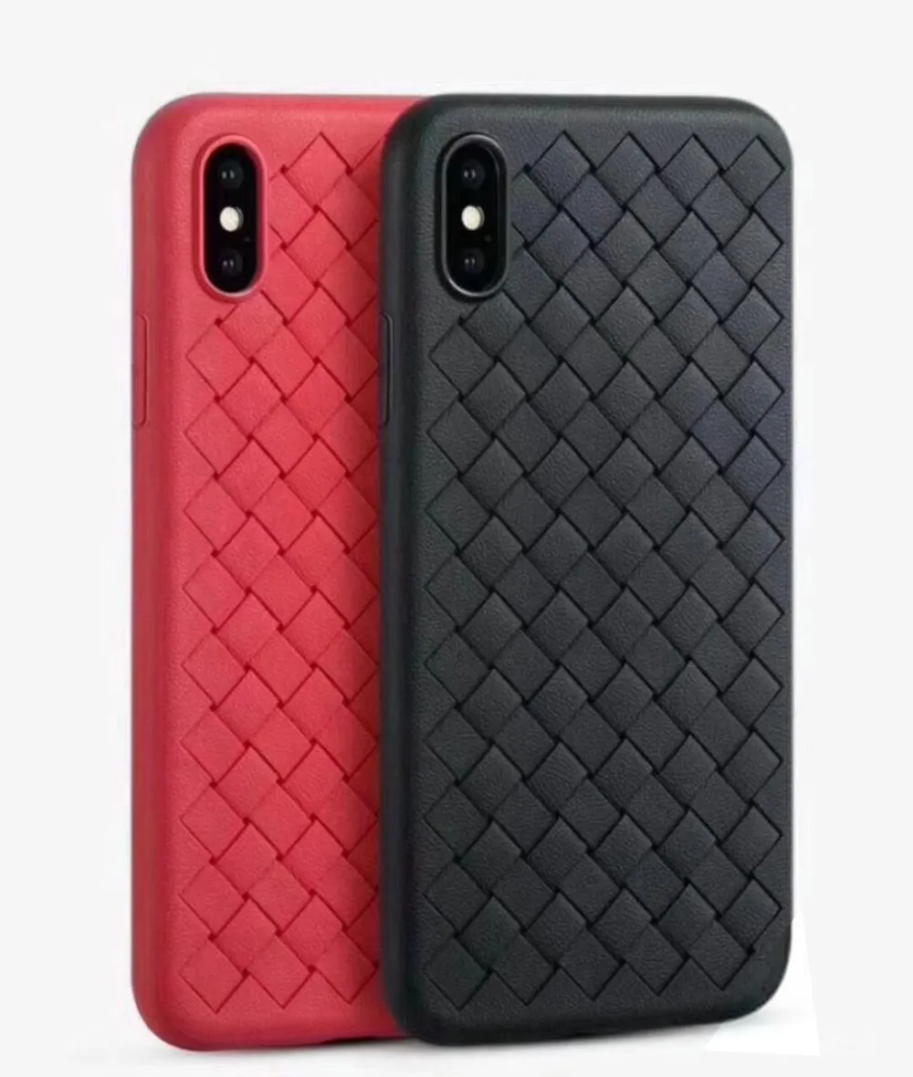 Мягкий тканый чехол TPFIX для iPhone X XR 7 8 Plus P 6 S XS роскошный Плетеный из ТПУ с сеткой MAX