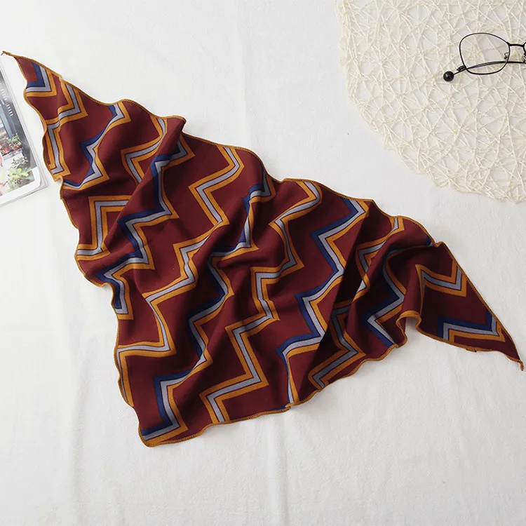 Staiwalks New 87*33cm Small Triangle Scarf Neckerchief With Zigzag