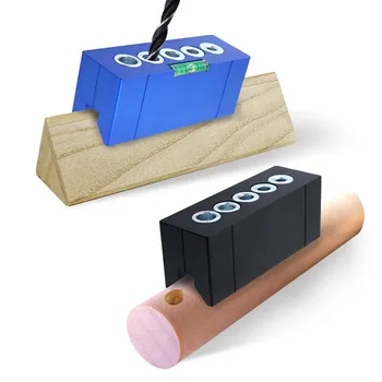 

Aluminum Alloy Puncher Drilling Guide Pocket Hole Jig Bubble Level Woodworking Direct sales business Accessories tool