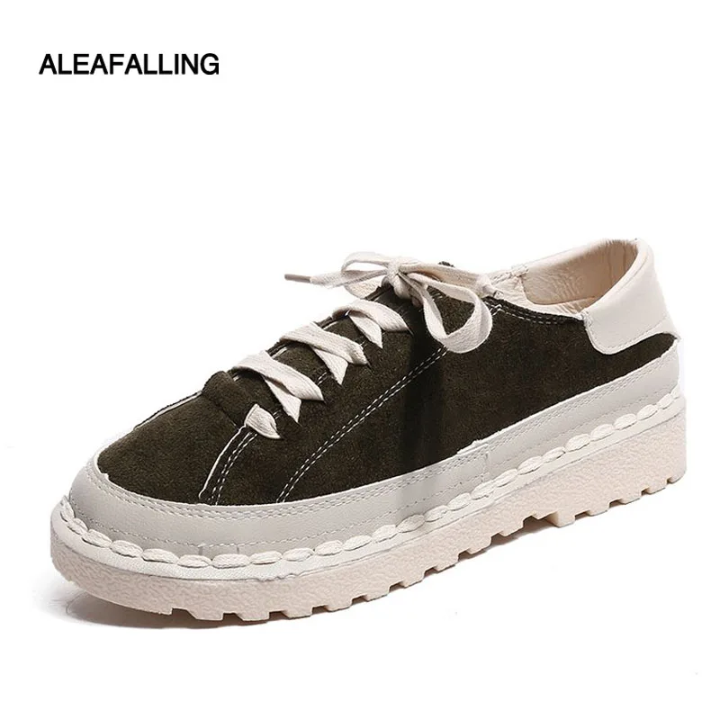 Aleafalling New Arrvial Cute Smart Flat Black Women Flat Shoes Breathable Pu Leather Zapatos Mujer Girl's Lace Up Shoes  FL28