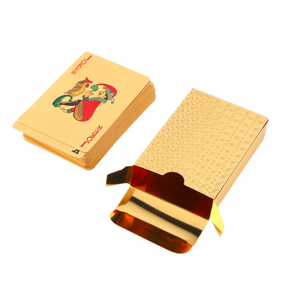 Горячее предложение! Распродажа! Мозаичный узор игральные карты 24k позолоченный полный покер колода чистый с коробкой Рождественский подарок для детей