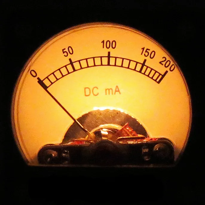 

V-020 DC200 mA Pointer Ammeter Tube Amplifier Parts with Backlight Electron Tube 300B VU Meter