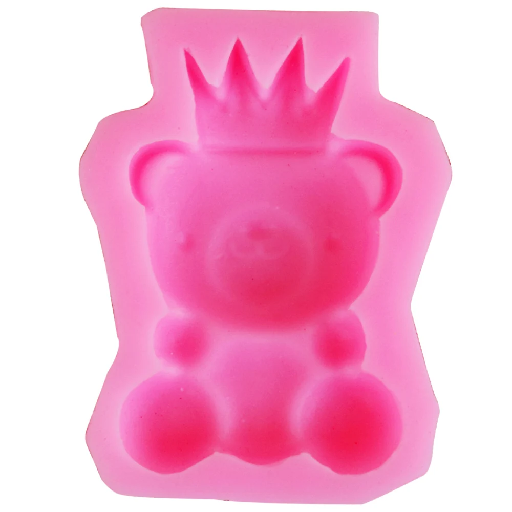 Sophronia 3D Baby Bear силиконовые формы Корона инструменты для украшения тортов из мастики глина форма для конфет, желе формы для запекания шоколада m615