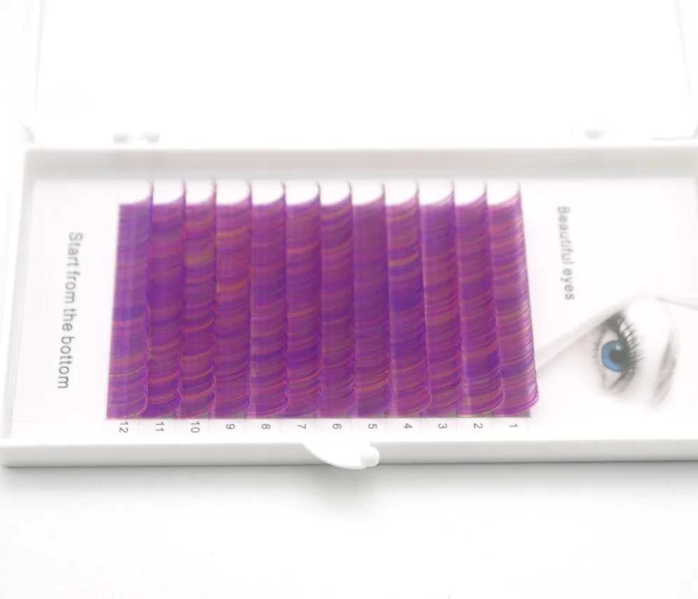 Hbzgtlad C/D curl 0,07/0,1 мм 8-13 мм накладные ресницы Смешанные Красочные индивидуальный ресниц цветные ресницы искусственные ресницы для наращивания