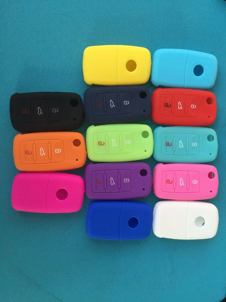 Pusakieyy 1 шт. силиконовый чехол для vw Ibiza Leon skoda Octavia Fabia seat Passat Polo Golf Touran Bora 3 кнопки
