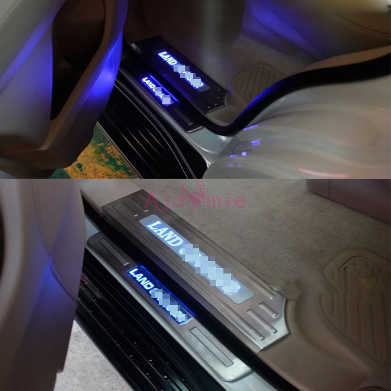 

Exterior and Interior LED Door Sills #304 Stainless Steel Bumper Trim 2008-2017 For Toyota LC Land Cruiser 200 Accessories