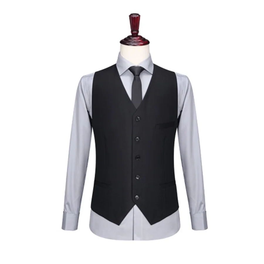 Classic Black Business Suit Groom Tuxedos Wedding Suit Maturation Slim Fit Formal Suits for Men 3 Pieces (Jacket+Vest+Pants)
