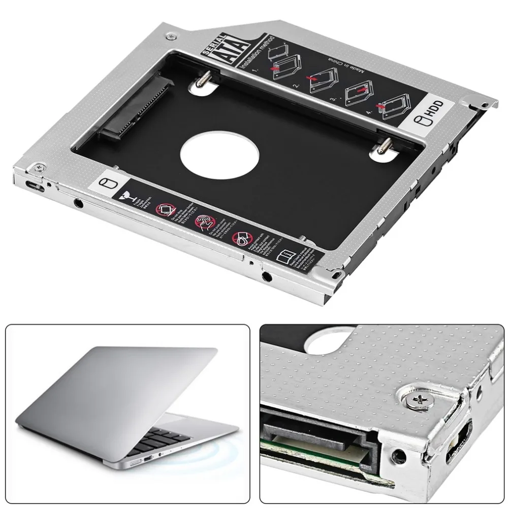 Universal Portable Durable SATA HDD SSD Hard Drive Caddy Bay Case Stand Enclosure For MacBook Pro 13/15/17 Inch