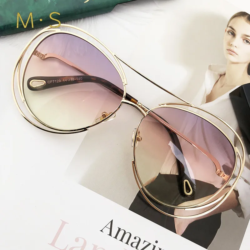 Для женщин роскошные украшения для очков классические очки женские солнцезащитные очки оригинальные Брендовая Дизайнерская обувь глаз, солнцезащитные очки, модные UV400 - Цвет линз: C03