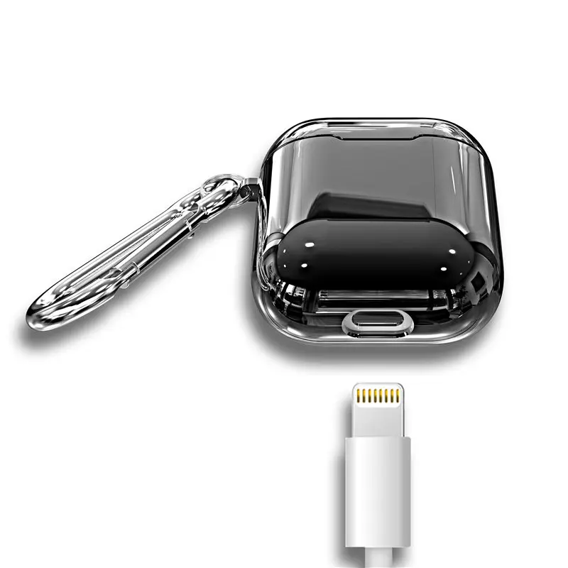 Гальванизированный чехол для наушников Airpods 1 Чехол Мягкий ТПУ Bluetooth 2