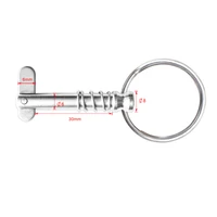 ימית נירוסטה סירה סירה בימיני Top Deck Hinge החלפת שחרור מהיר האביב פין w / Pull Ring עבור סירה / יאכטה / קאנו Etc ימית 316 נירוסטה (5)