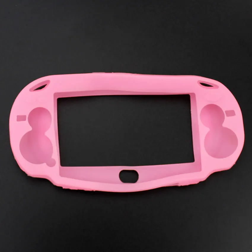 ChengHaoRan для PSV1000 кремниевое наружное покрытие защитный чехол Подставка для Sony Игровые приставки Vita 1000 консоли - Цвет: Pink