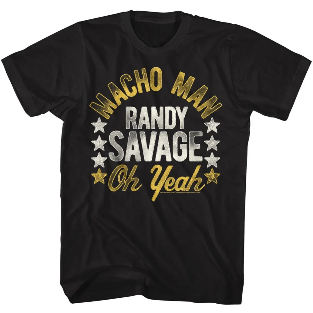 

Summer Style Fashion Macho Man Official Shirt Randy Savage Oh Yeah 100% Licensed Black Nwt Sm 5Xl Hot Sale Casual Clothing