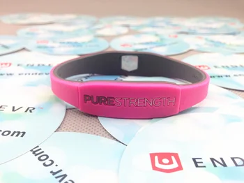 

60pcs New endevr silicone balance bracelet negative ion bracelet energy bangle purestereth power wristband
