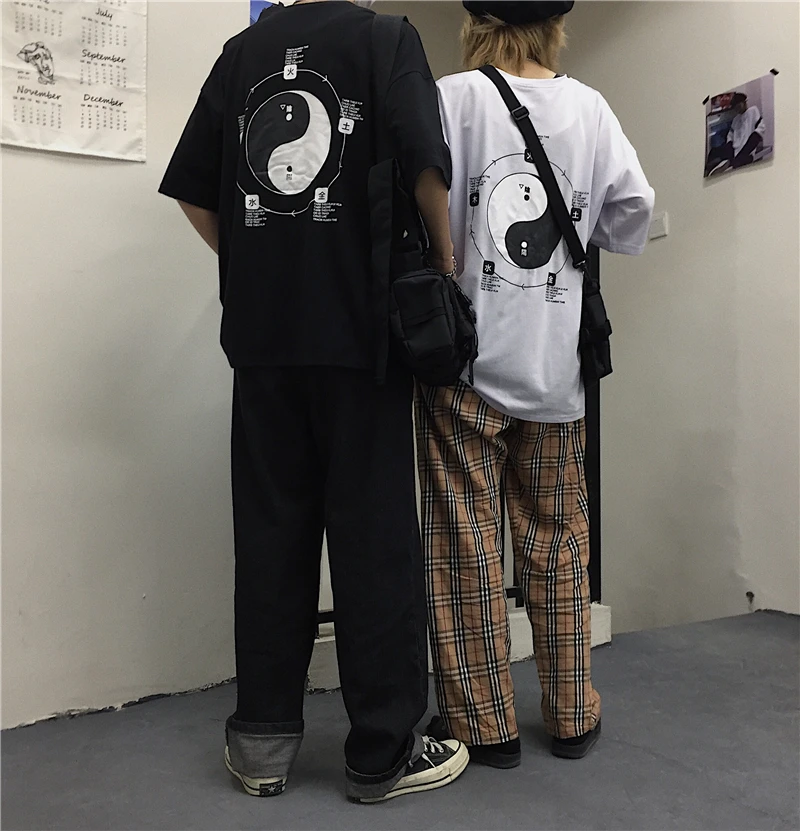 Женская футболка в стиле ретро Harajuku свободная с короткими рукавами Корейском