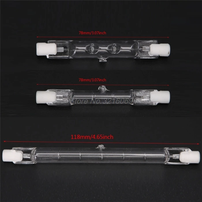 R7S Галогенная линейная лампочка 100 Вт/150 Вт/500 Вт 78 мм/118 мм двухсторонняя AC 220-240 В Aug28 Прямая поставка