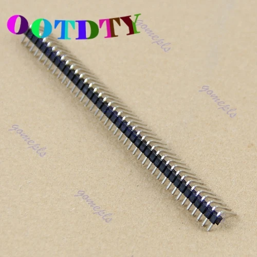 

OOTDTY 10Pcs Right Angle Single Row Pin Header PCB 40 Pin 2.54