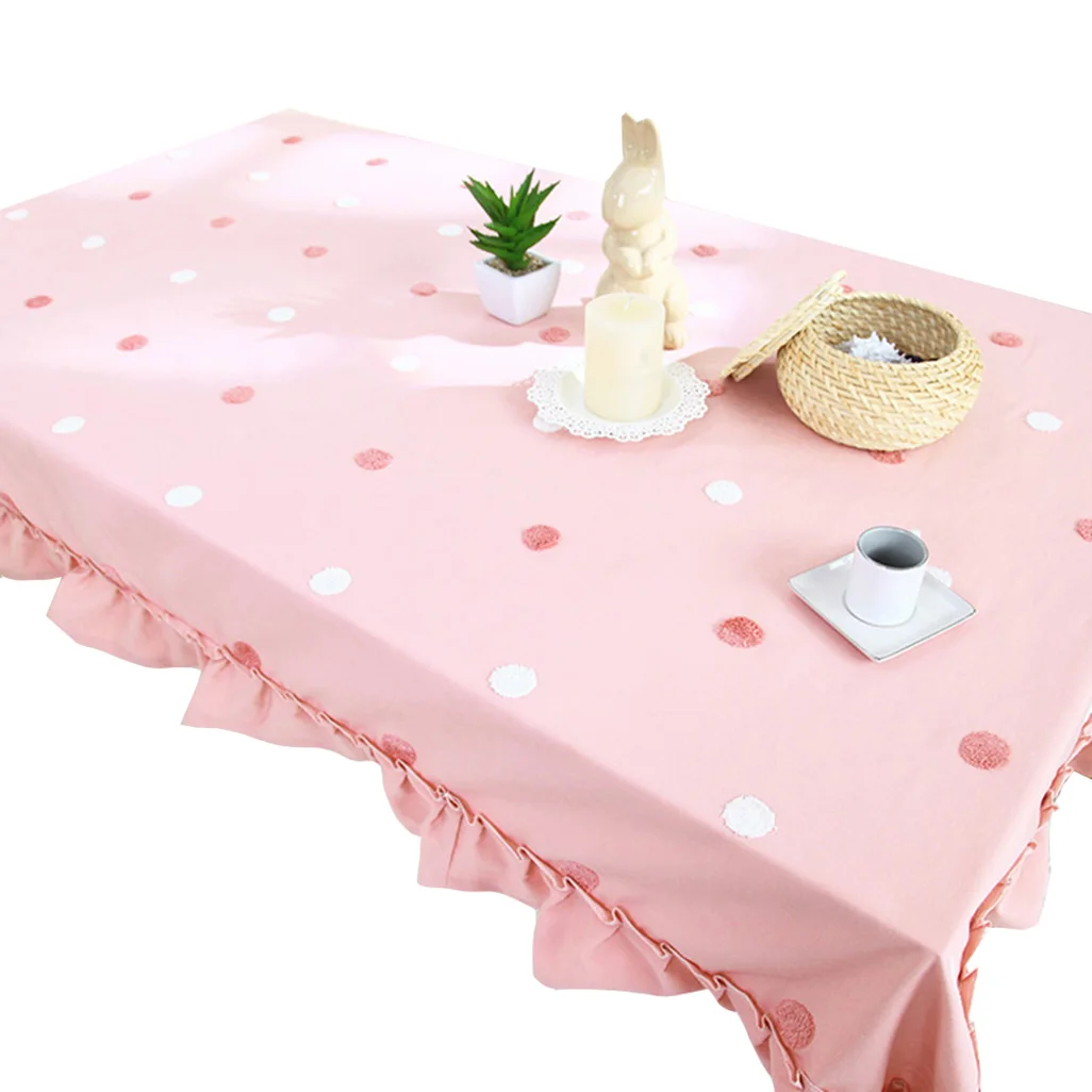 

YO HOOM Kitchen Cotton Tablecloth Tablecover Coffee Table Cloth Table Cover Pink