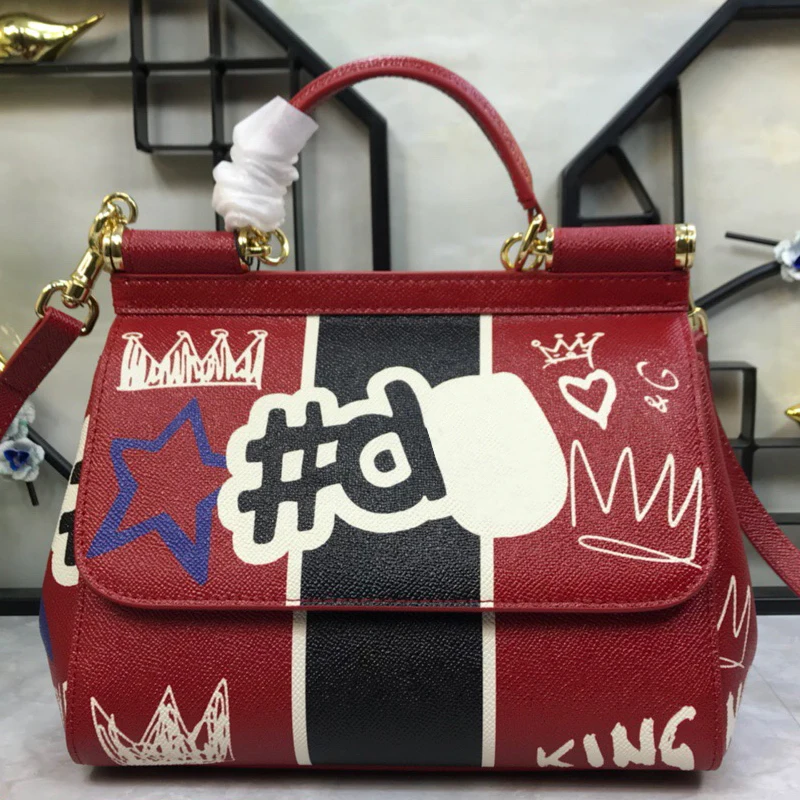 

Luxury Brand Female Women Shoulder Bag Handbag Sicily Flower Printed Genuine Leather Tote Bag Women Platinum Bags Handbag Purse