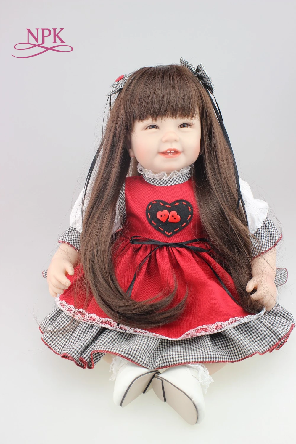 

NPK Latest new 55cm Silicone Reborn Boneca Realista Fashion Baby Dolls For Princess Children Birthday Gift Bebes Reborn Dolls